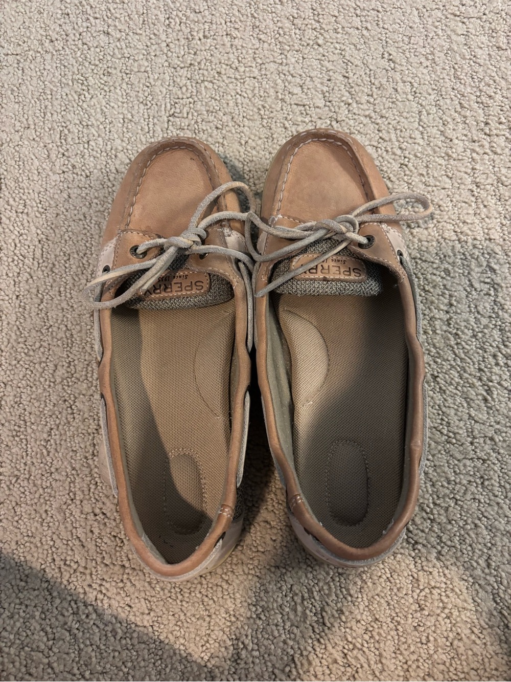 Sperry Light Brown Leather Deck Shoes